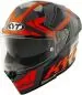 Preview: KYT Integralhelm R2R Octane - orange-rot-schwarz