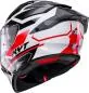 Preview: KYT Integralhelm R2R Parsec - weiss-rot-grau