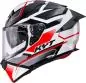 Preview: KYT Integralhelm R2R Parsec - weiss-rot-grau