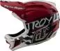 Preview: Troy Lee Designs D4 Polyacrylite Helmet W/MIPS - Fifty-50 weiss-rot