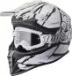 Preview: gms Fortis Graffi Motocross Helmet - matt black-white