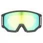 Preview: Uvex athletic FM Ski Goggles - black mat, dl/mirror green-lasergoldlite
