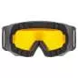 Preview: Uvex athletic FM Ski Goggles - black mat, dl/mirror green-lasergoldlite