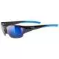 Preview: Uvex Blaze III 2.0 Sun Glasses - black blue mirror blue / litemirror orange / clear