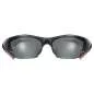 Preview: Uvex Blaze III 2.0 Sun Glasses - black red mirror red/ litemirror orange / clear