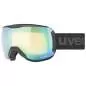 Preview: Uvex downhill 2100 V Skibrille - black mat, dl/mirror green/ variomatic-clear