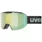 Preview: Uvex Evidnt Attract S Ski Goggles - black matt / green-yellow