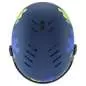 Preview: Uvex Rocket Junior Visor Ski Helmet - blue puzzle matt