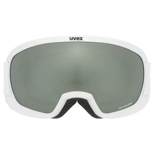 Uvex content CV race Ski Goggles - white mat mirror silver