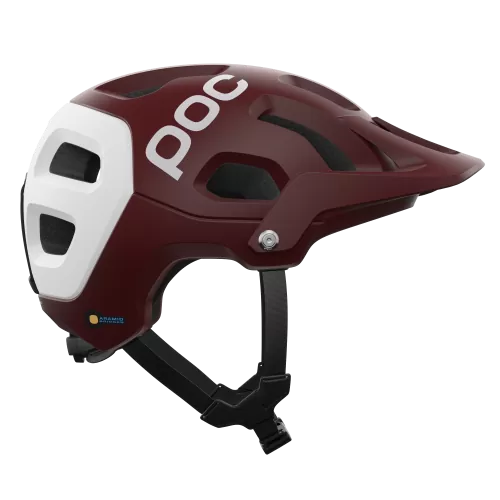 POC Velohelm Tectal Race MIPS - Garnet Red, Hydrogen White Matt