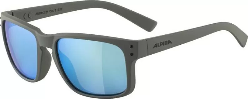 Alpina KOSMIC Sonnenbrillen - moon-grey matt, blue mirror