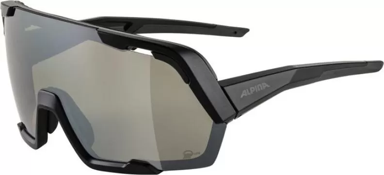 Alpina ROCKET BOLD Q-LITE Sonnenbrille - black matt, silver mirror