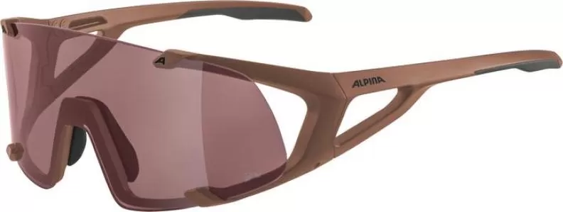 Alpina HAWKEYE Q-LITE Sonnenbrille - brick matt, black-red mirror