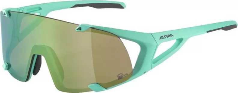 Alpina HAWKEYE S Q-LITE Sonnenbrille - turquoise matt, green mirror