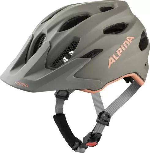 Alpina Carapax Jr. Flash Velo Helmet Kinder - moon-grey-peach matt