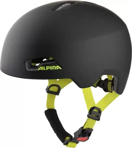 Alpina Hackney Children Velo Helmet - black-neon yellow matt