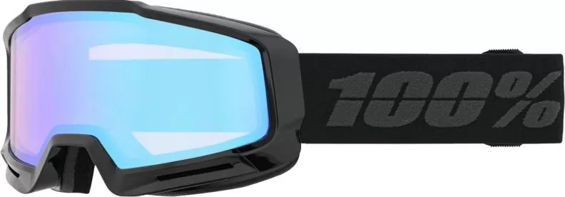100% Okan Hiper Goggle Black/Turquoise - Mirror Turquoise Lens