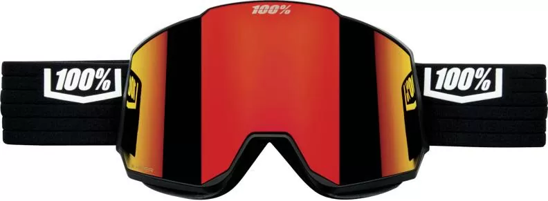 100% Snowcraft XL Hiper Goggle Black/White - Mirror White Lens