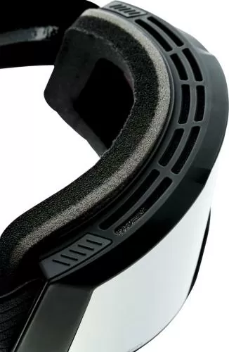 100% Snowcraft XL Hiper Goggle Black/Silver - Mirror Silver Lens