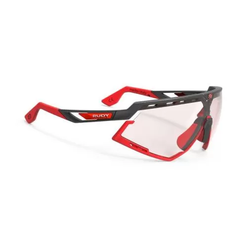 Rudy Project Defender impactX2 sports glasses - matte black-red fluo, photochromic red
