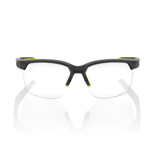 100% Sportbrille Sportcoupe - Soft Tact Cool Grey - Photochromic Clear-Smoke Linse
