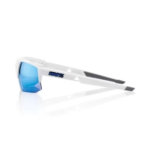 100% Eyewear Speedcoupe - Matte White - HiPer Blue Mirror + Klar