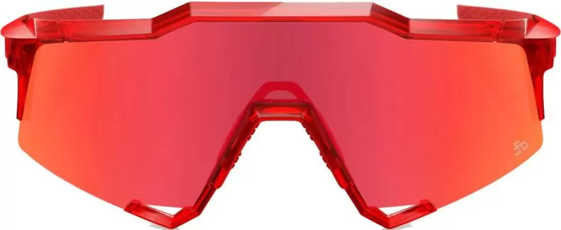 100% Speedcraft Gloss Translucent Red/Hiper Red Mirror lens