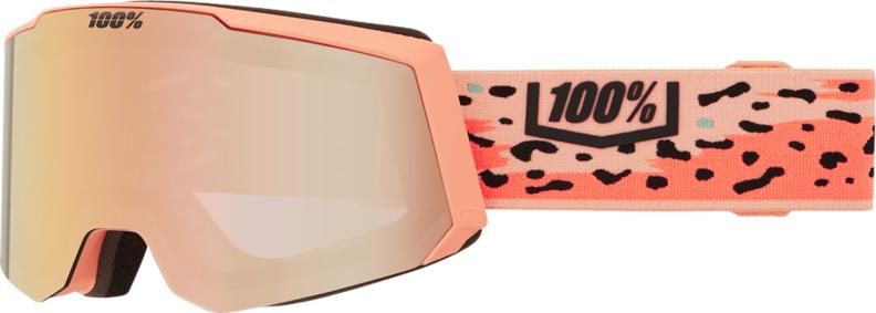 Preview: 100% SNOWCRAFT S HiPER Goggle Safari - Mirror Peach Lens