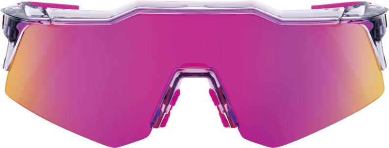 Preview: 100% Brille Speedcraft XS -Polished Translucent Grey -Purple Mult