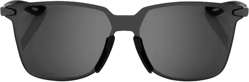 Preview: 100% Legere Square Brille Polished Black - Smoke Lens