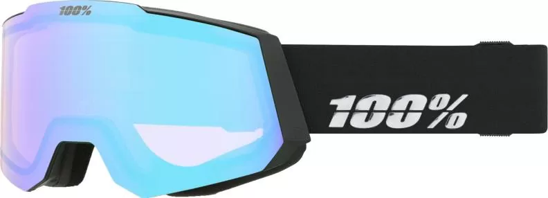 100% Snowcraft Hiper Goggle Black/Silver - Mirror Silver Lens