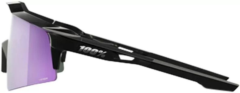 100% Brille Speedcraft SL - Polished Black - HiPER Polarized Lavender