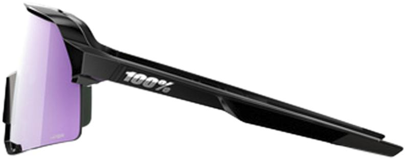 Preview: 100% Brille S3 - Polished Black - HiPER Polarized Lavender Mirror