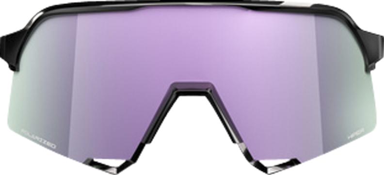 Preview: 100% Brille S3 - Polished Black - HiPER Polarized Lavender Mirror