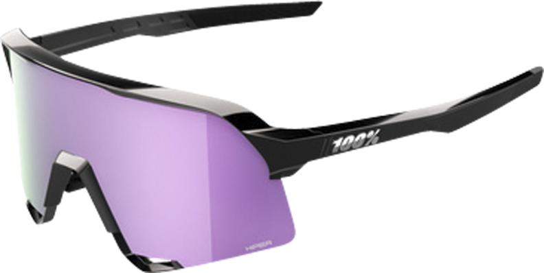 Preview: 100% Brille S3 - Polished Black - HiPER Polarized Lavender Mirror