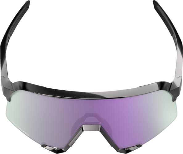 Preview: 100% Brille S3 - Polished Black - HiPER Polarized Lavender Mirror