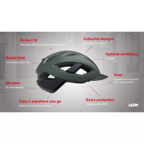 Lazer Bike Helmet Cameleon Mips Sport - Matte Dark Green