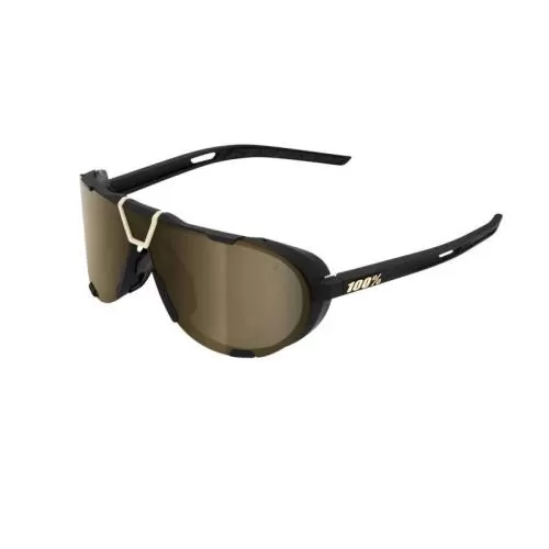 100% Sun Glasses Westcraft - Soft Tact Black - Soft Gold