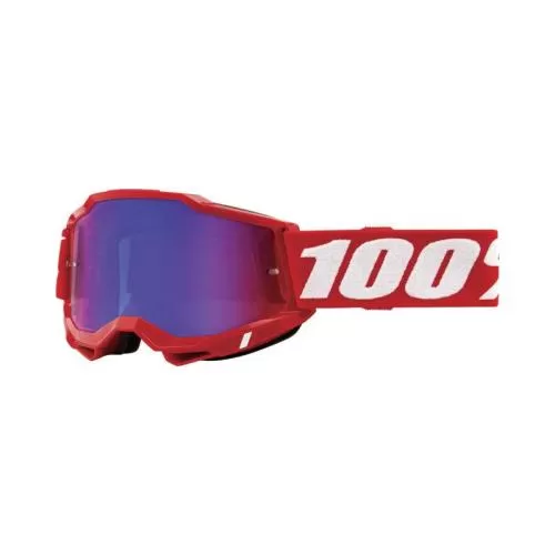 Goggles Accuri 2 Neon Red, Linse rot-blau verspiegelt