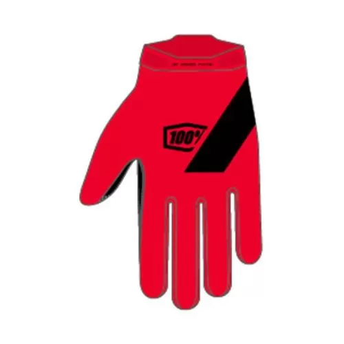 100% Ridecamp Gloves red M