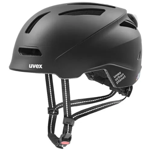 Uvex Urban Planet LED Bike Helmet - Black Mat