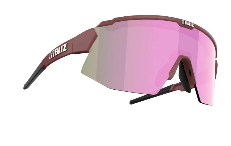 Bliz Sportbrille Breeze Small - Matt Burgundy - Brown w Rose Multi + Spare lens Pink Cat 3