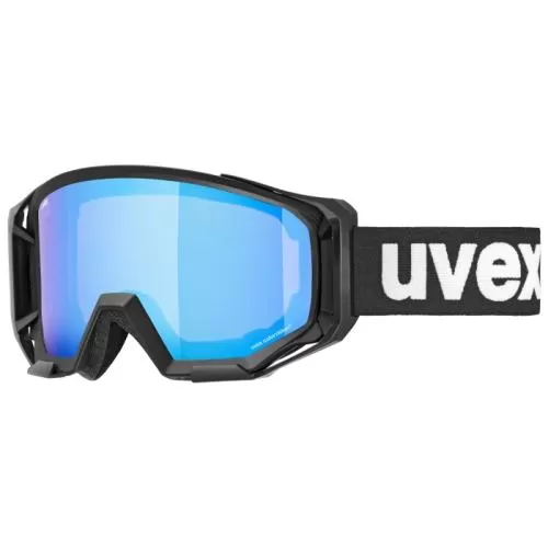 Uvex Sportbrille Athletic CV - Black Matt, Mirror Blue