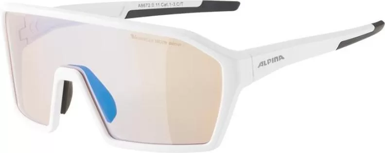 Alpina RAM Q-LITE V Eyewear - white matt, blue mirror