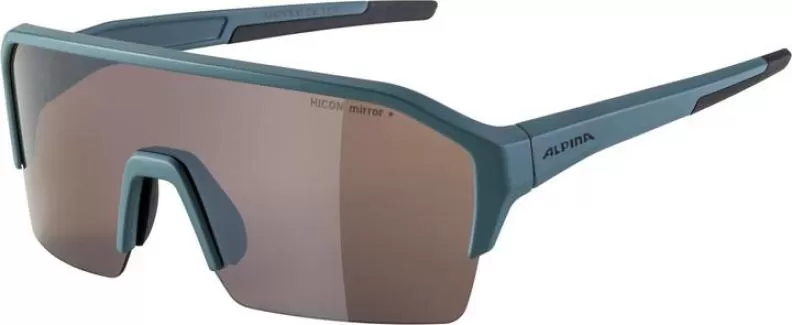 Alpina RAM HR Q-LITE Sonnenbrille - dirt-blue matt, silver mirror