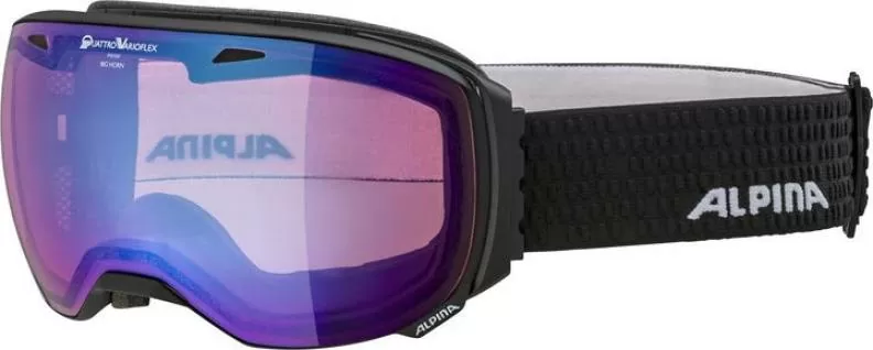 Alpina Skibrille BIG HORN QV - Black Mat Mirror Blue