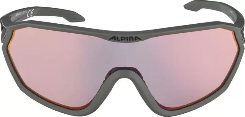 Alpina S-Way QV Sonnenbrillen - moon-grey matt, rainbow mirror