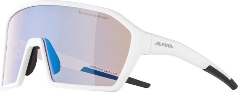 Alpina RAM Q-LITE V Sonnenbrille - white matt, blue mirror