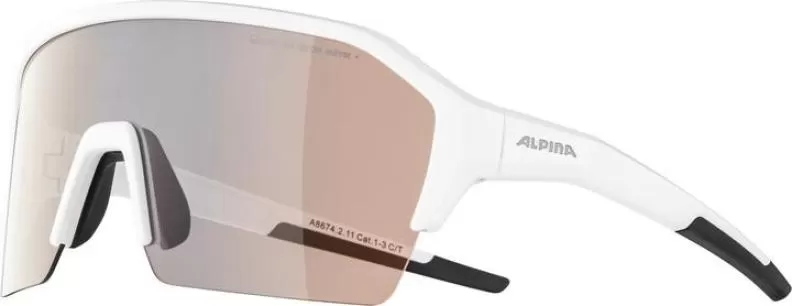 Alpina RAM HR Q-LITE V Eyewear - white matt, blue mirror