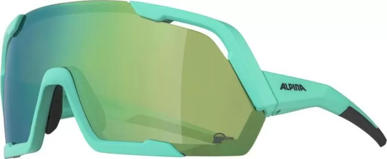 Alpina ROCKET Q-LITE Sonnenbrille - turquoise matt, mirror green